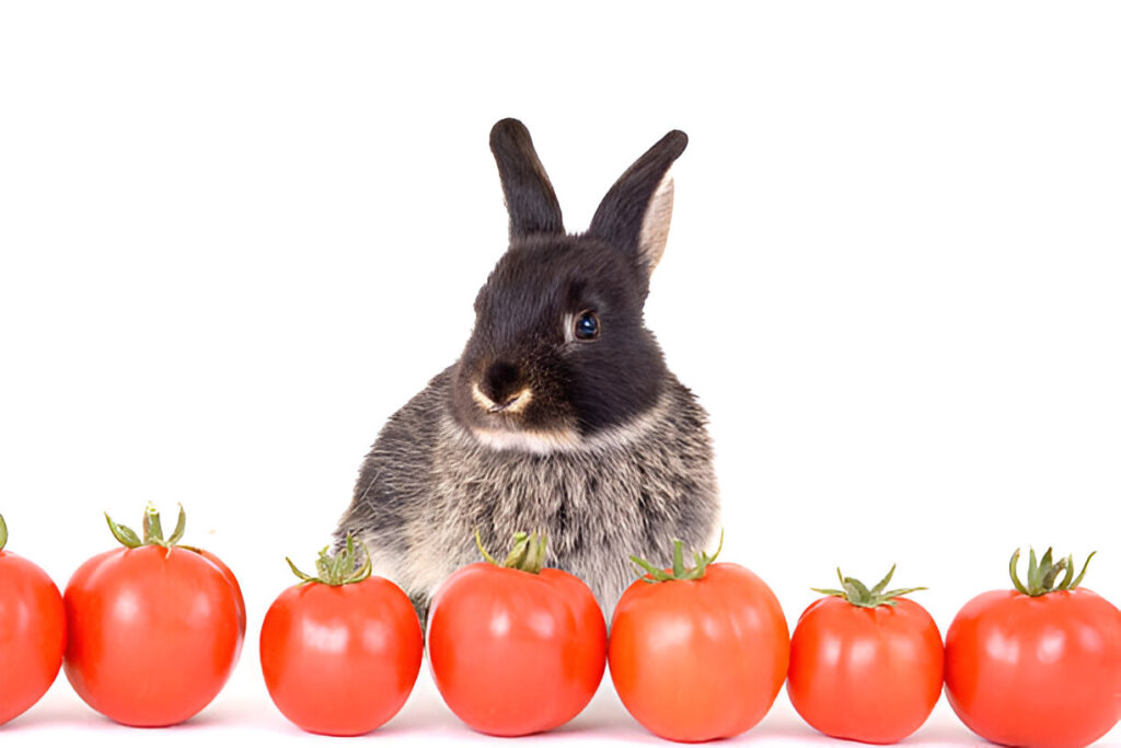 Rabbits and tomatoes
