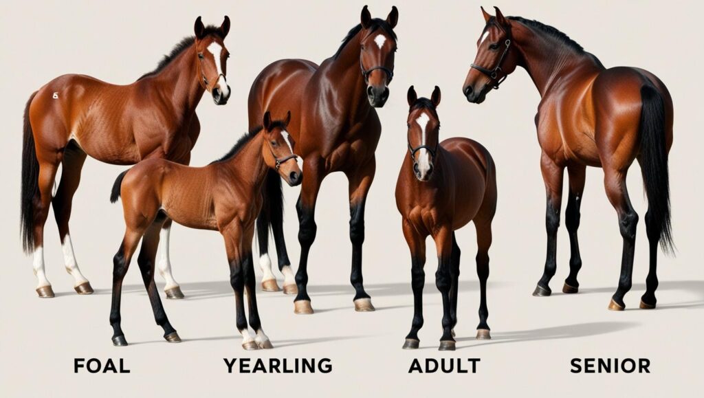 how many stages in a horses life ?