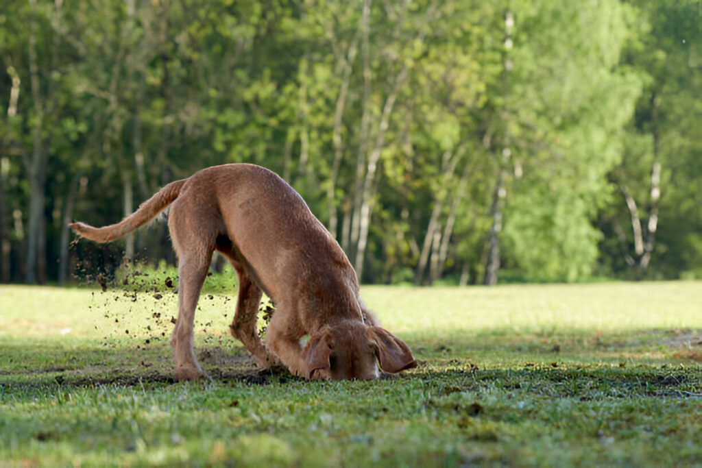 how to make a dog stop digging 