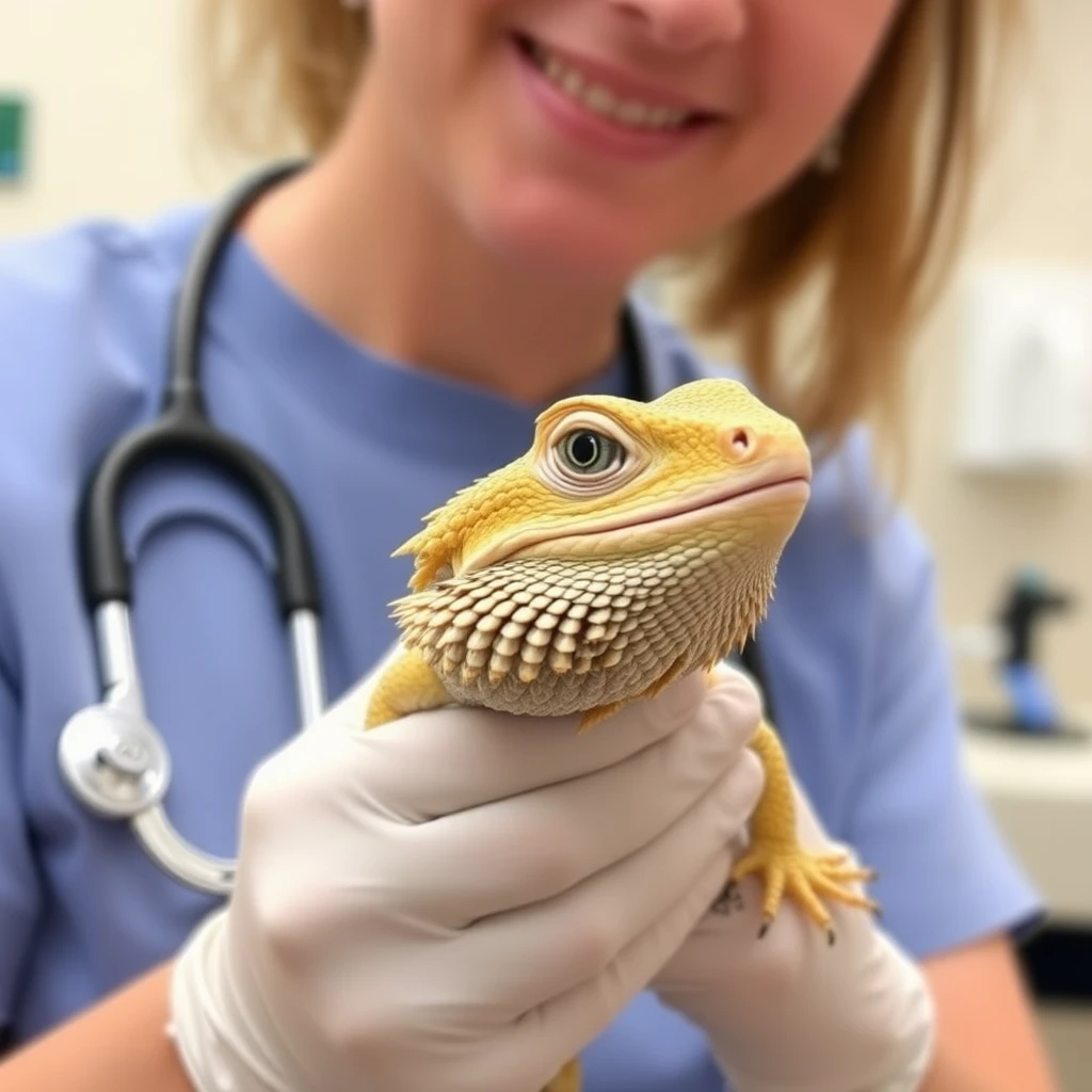 Bearded Dragon with vet